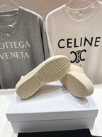 CELINE 25C Trainer Sneaker Sofr Apricot Canvas 236761