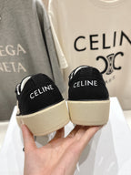 CELINE 25C Trainer Sneaker Black Canvas 236762