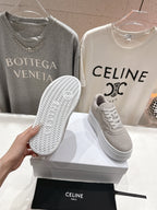 CELINE 25C SNEAKERS WITH WEDGE GRAY SUEDE 236767