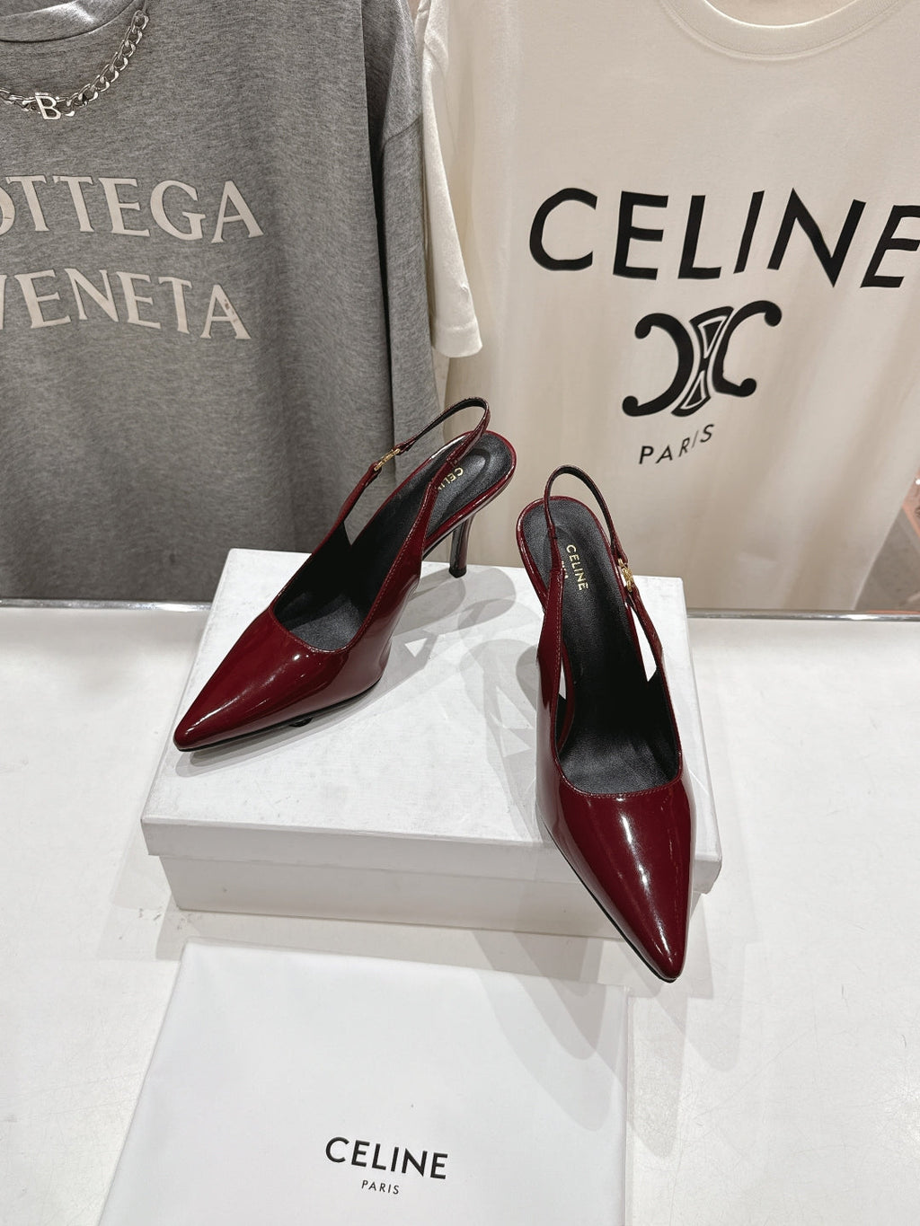 Celine 25C Slingback Pump Red Patent Leather 236770