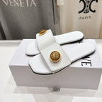 Loewe 25 Pebble Slide White Calfskin