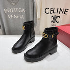 VT short boots black calfskin 174437