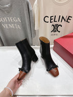 VT Short Boot Black Brown Calfskin 174419