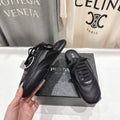Prada 25s mule black sheepskin 535499