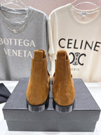 YSL 2025 High-top Loafer Tan Suede 567588