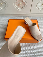 HM Kylie Mules Beige Calfskin 316376