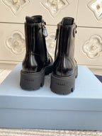Prada 25 Martin Boot Black Cowhide 501444