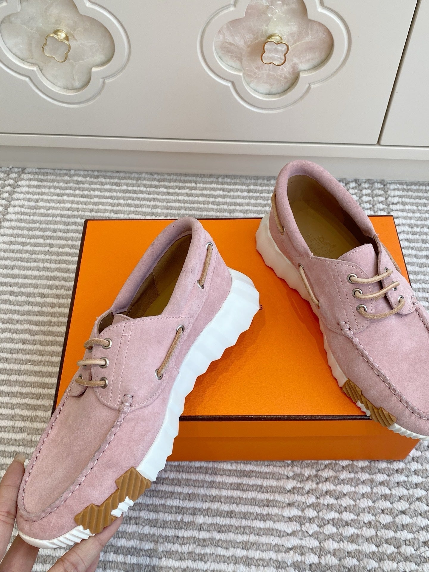 HM Ketch Sneakers Light Pink Suede
