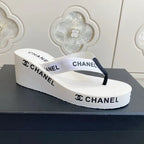 CC 26s Thong Sandals 65 White Rubber Leather 647673