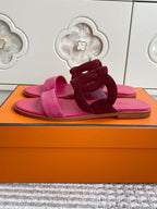 HM Lagune Sandal Hot Pink Burgundy Suede