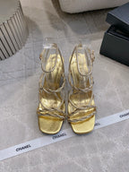 CC 26s Strappy Sandals 7.5cm Gold Sheepskin 723621