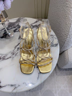 CC 26s Strappy Sandals 7.5cm Gold Sheepskin 723621