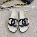 CC Logo Slide White Lambskin 723799