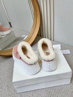 Chloe Nama Shearling-Lined Mule Pink Suede 528075