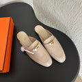 HM Oz Mule Beige Calfskin 961096