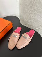 HM Oz Mule Beige Mix Pink Calfskin 961095
