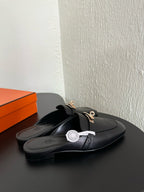 HM Oz Mule Black Calfskin 961097