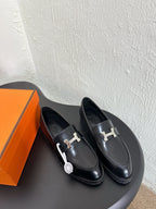 HM Faubourg Loafer 30mm Black Color Cowhide 960935