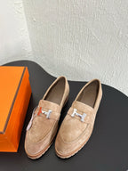 HM Faubourg Loafer 30mm Light Brown Suede 960938