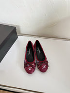 Ballet Flats Red Cloth