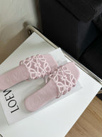 Petal Anagram Slide in Flamingo Soft Calfskin 273515