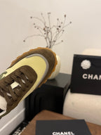 CC 2026 Sneaker Olive Yellow Fabric Suede Calfskin 676169