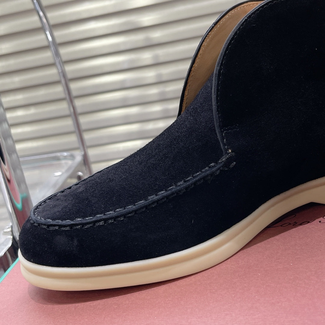 open walk chukka boot black suede