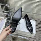WOMEN'S HIGH HEELS BLACK LEATHER