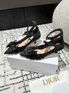 CD Adiorable pump 45 Black Fringed Grosgrain