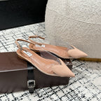 alaia slingbacks flat optic beige heart lambskin