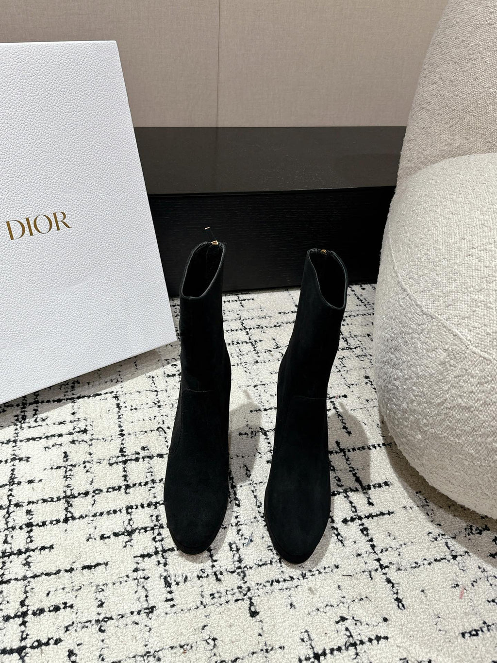 CD Ankle Boots 100mm Black Suede