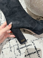 CD High Boots 100mm Black Suede