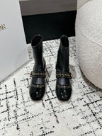 CD Belle-D Heeled Ankle Boot Black Lambskin