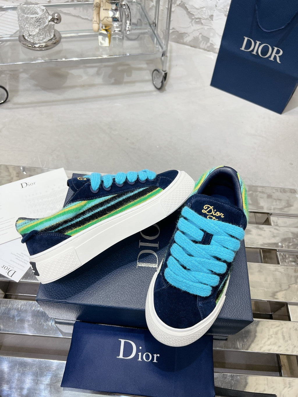 CD B33 Sneaker 30mm In Colorful Suede  100654