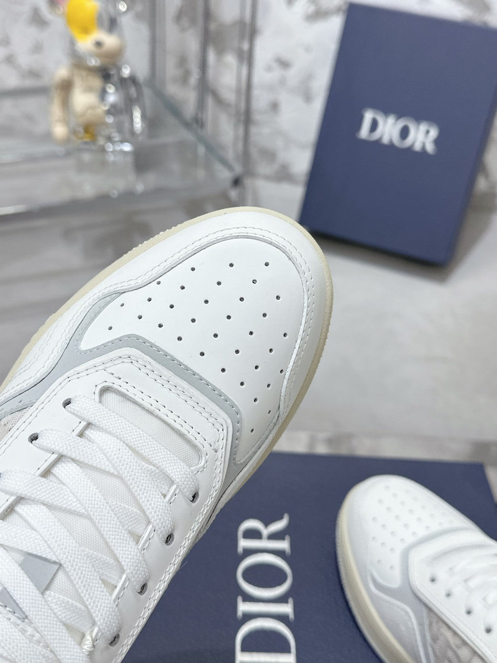 CD B27 Low-Top Sneaker 30mm In White Monogram Calfskin 100783