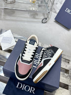CD B27 Low-Top Sneaker 30mm In Black Pink Monogram Calfskin 100785