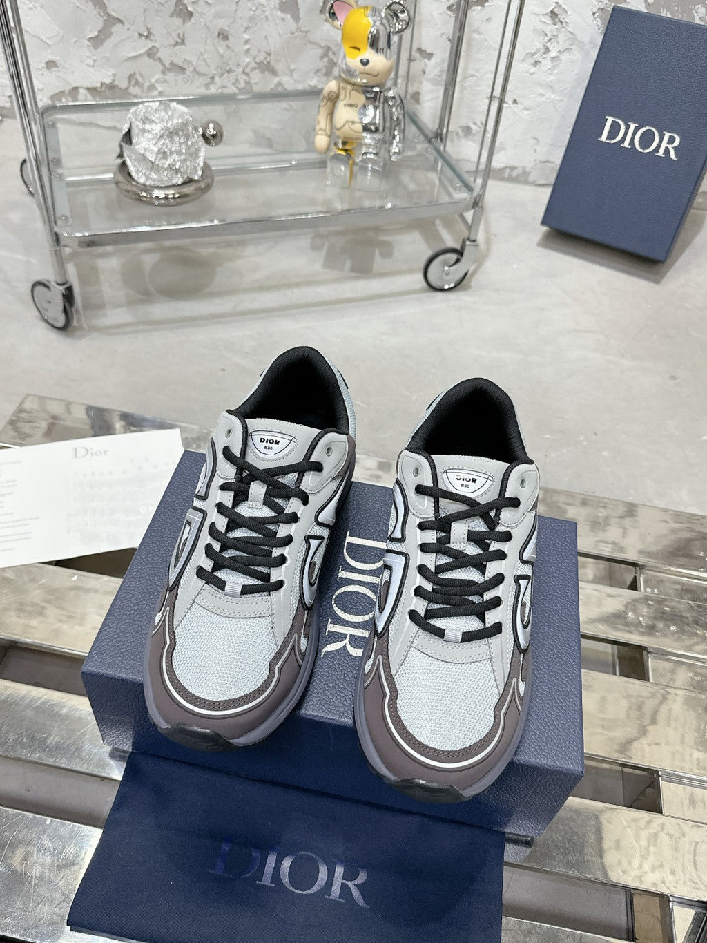 CD B30 Sneaker 35mm In Grey Mesh Fabric 100644