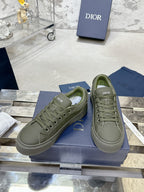 CD B33 Sneaker 30mm In Grey Green Monogram Calfskin 100556