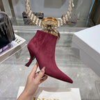 CD Tribales Heeled Ankle Boot 65mm In Burgundy Suede 996428