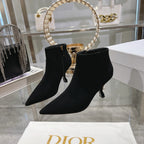 CD Tribales Heeled Ankle Boot 65mm In Black Suede 996430