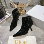 CD Tribales Heeled Ankle Boot 65mm In Black Glossy Cowhide 996434