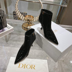 CD Tribales Heeled Ankle Boot 65mm In Black Glossy Cowhide 996434
