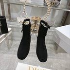 D-Idole Heeled Ankle Boot In Black Suede 996438