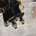 D-Idole Heeled Ankle Boot In Black Glossy Lambskin 996440