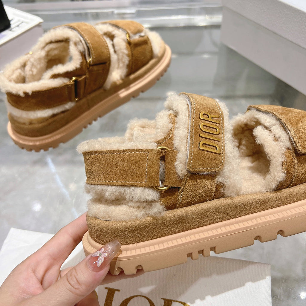 CD Dioract Sandal 40mm In Caramel Suede 996363