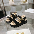 CD Dioract Sandal 40mm In Black Suede 996365