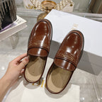 CD Boy Mule In Brown Red Glossy Calfskin 996451