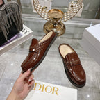 CD Boy Mule In Brown Red Glossy Calfskin 996451