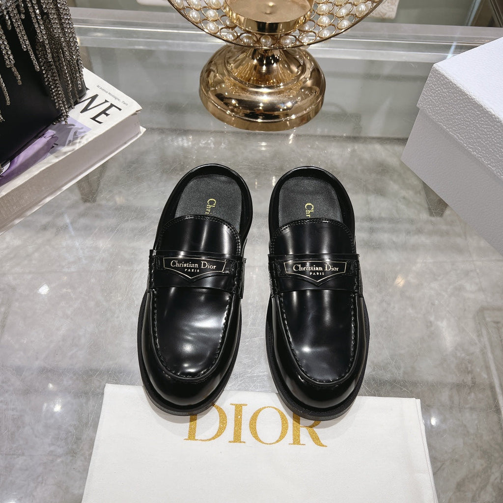 CD Boy Mule In Black Glossy Calfskin 996453
