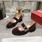 Viv 25 Mary Jane Brown Calf Patent Leather 235398
